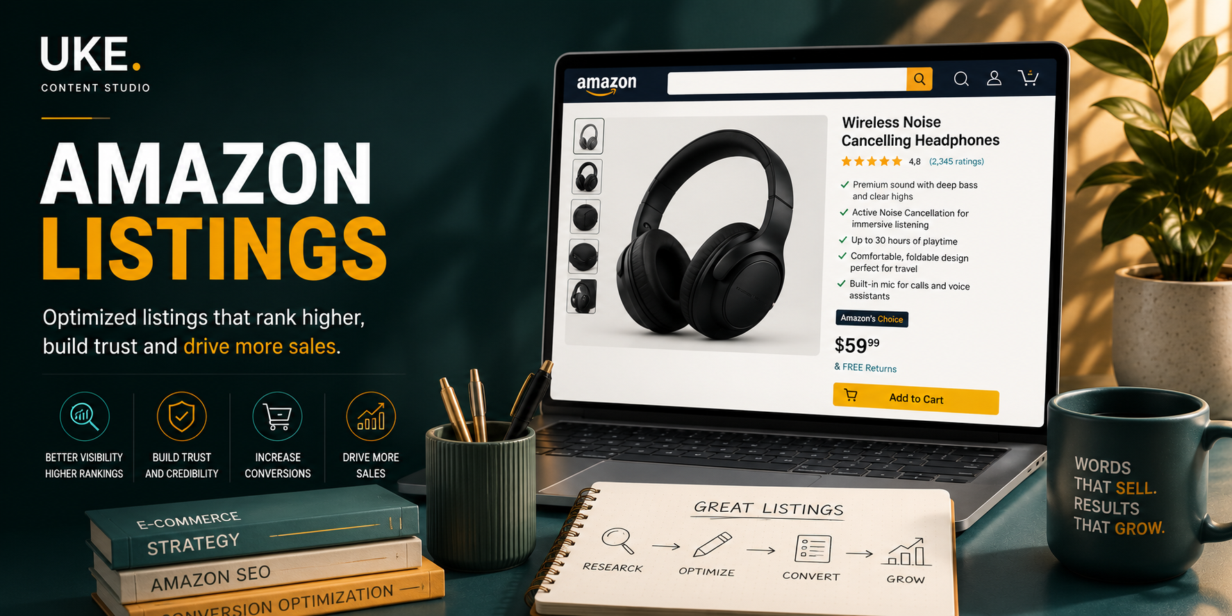 Amazon listing optimization focused on visibility, trust and sales