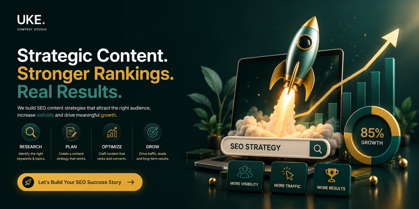 Strategic SEO content designed to improve visibility, authority and sustainable organic growth