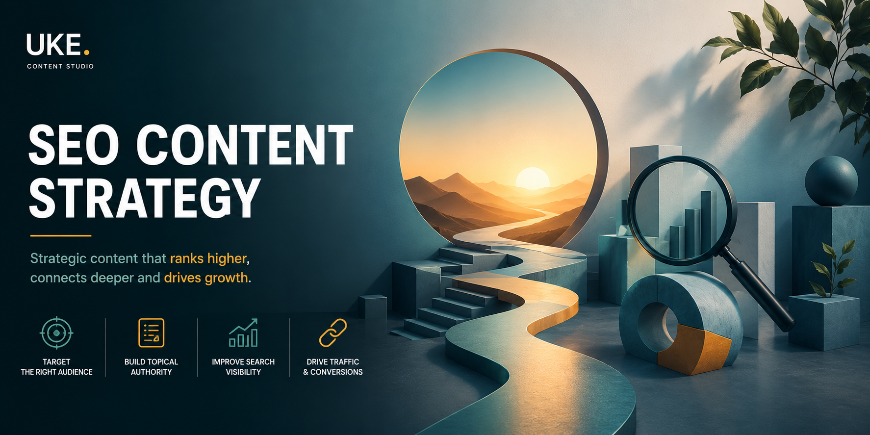 SEO content strategy focused on search intent, authority and sustainable organic growth